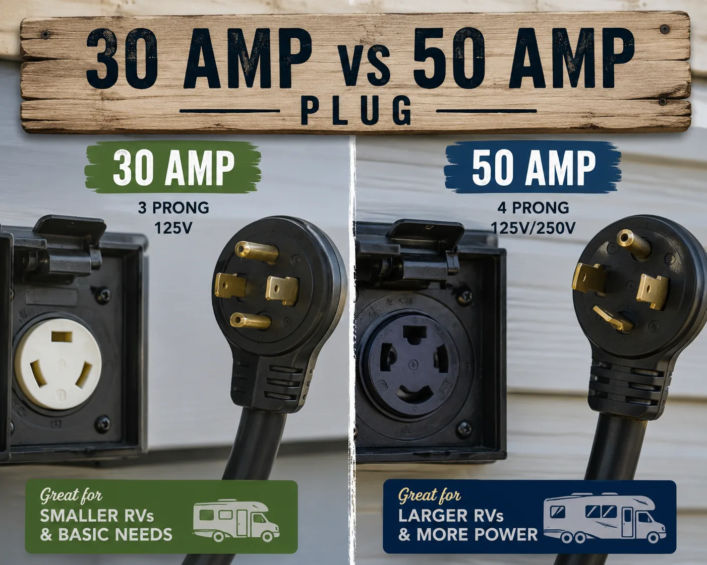 What Is a Full Hookup Site? 30 Amp vs 50 Amp, Explained Simply